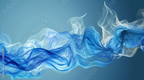Abstract smooth blue vector wave and navy wallpaper. Created using generative AI.