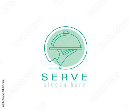 Food Service Plate icon logo