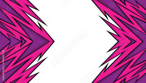Abstract framed background with jagged spike line pattern and with some copy space area