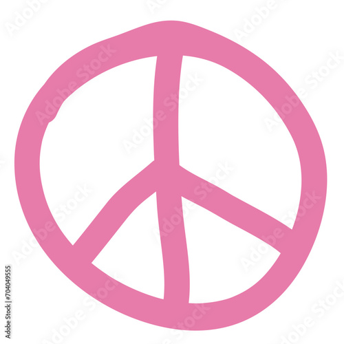 Peace Symbol in Pink