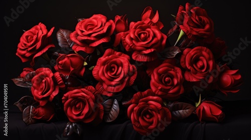 A bouquet of red roses. A luxurious gift for Valentine s Day and women s Day.