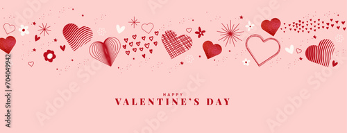 Love greeting card template and banner. Vector illustration for Valentine‘s day, love message, social media post, web banner, marketing.