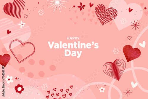Banner on the theme of love. Vector illustration for Valentine‘s day card, love message, social media post, web banner, marketing.