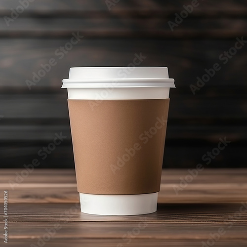 Mockup paper cup for coffee in a modern style