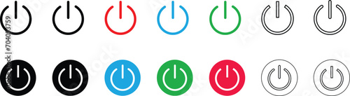 SET OF POWER ICON, ON/OFF ICON