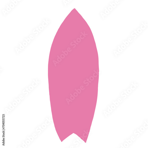 Pink Surfboard Silhouette