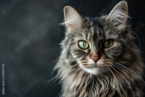 potrait of cat playfull with blurred background