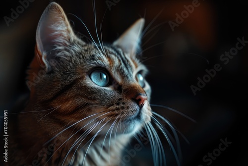 potrait of cat playfull with blurred background © Jiwa_Visual