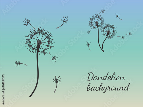 Abstract background dandelion design for decoration design.