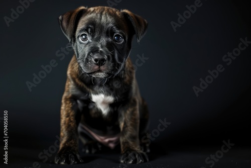 potrait of puppy playfull with blurred background, close up dog  © Jiwa_Visual