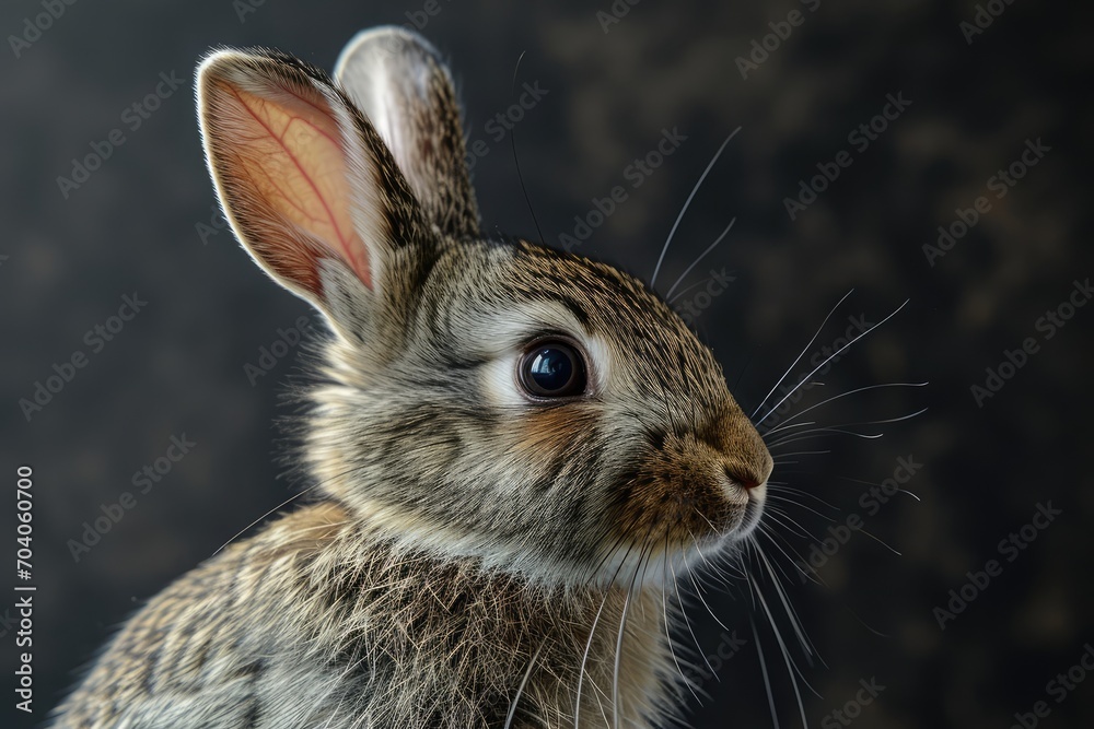 Obraz premium portrait of an animal, playfull rabbit on portait
