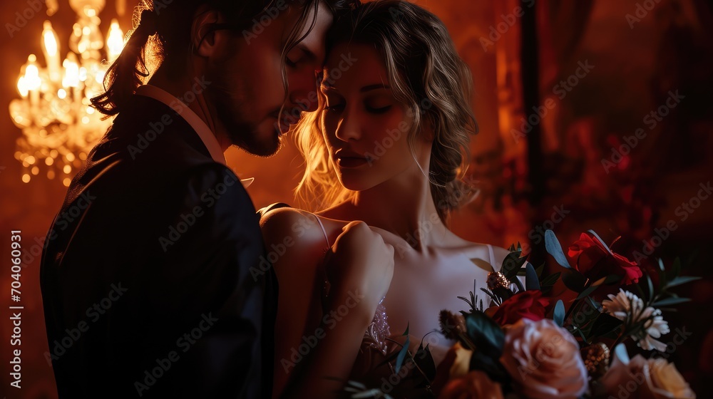 portrait of a couple celebrate a valentine portrait of a couple celebrate a valentine