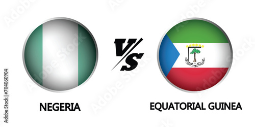nigeria vs equatorial guinea vector