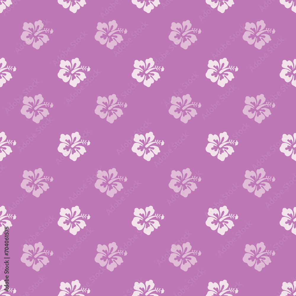 Purple Hawaiian Flowers Aloha Seamless Background Pattern Purple Hawaiian Flowers Aloha Seamless Background Pattern