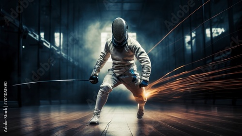 Sports Olympic games fencing modern background
