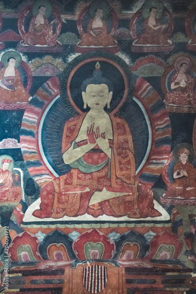 Buddha Mural, Thangkas, Buddhist Art, Tibetan Buddhism
