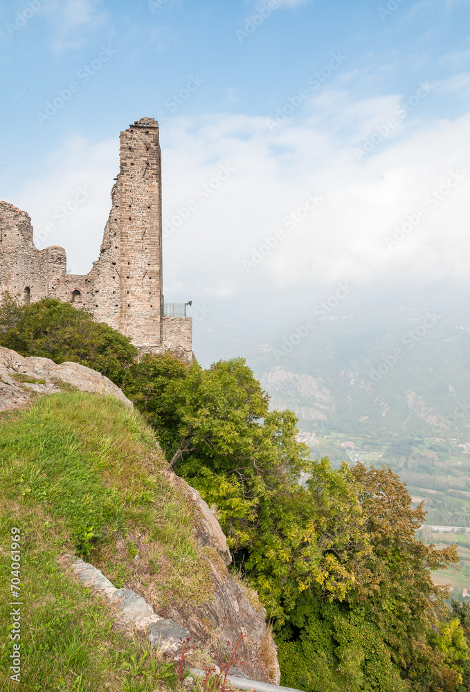 Tower of Bell Alda of the Sacra San Michele or St. Michael Abbey, is a religious complex on Mount Pirchiriano, Province of Turin, Piedmont, Italy