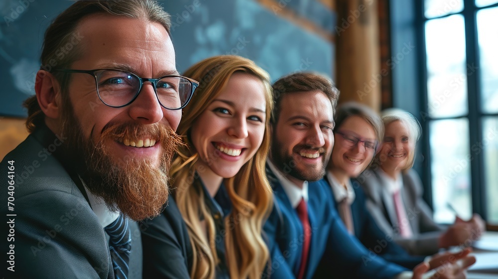 Fototapeta premium A happy business team