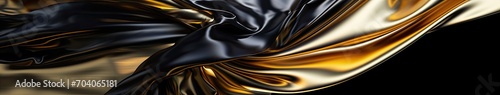 Black and gold silk satin vortex