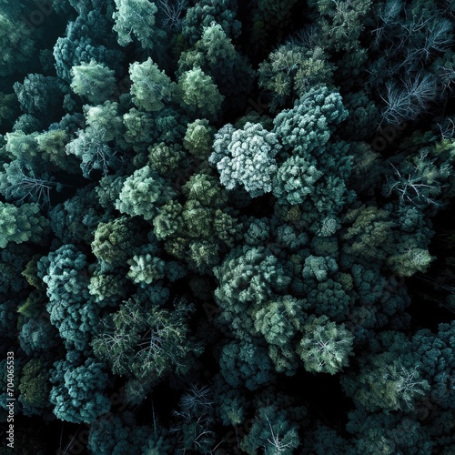 Aerial picture of a woodland