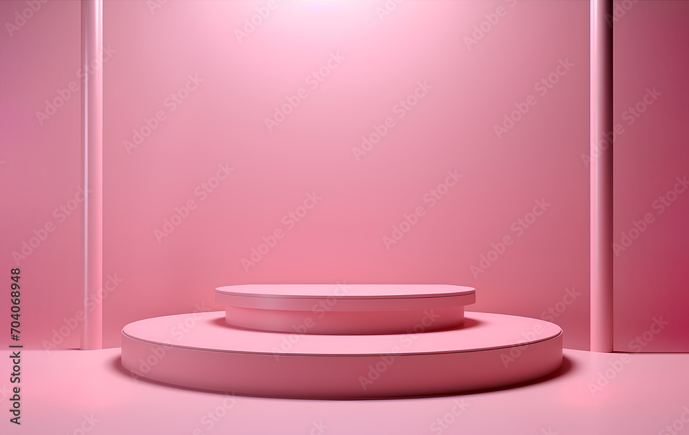 Peach background for product presentation. Product podium scene; design element. Podium; stage pedestal for cosmetic products. Peach background for product presentation. Product podium scene; design element. Podium; stage pedestal for cosmetic products.