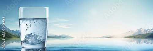 Splash of water wave, blue. Abstract banner background water waves. Abstract nature concept banner for beauty spa, drinking water advertising. Use for abstract, wallpaper, poster. Copy Space.