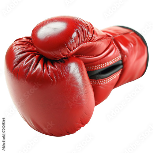 A Pair of Red Boxing Gloves on a White Background