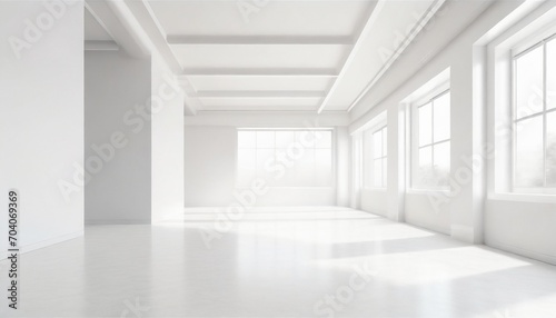 clean white room background generative ai