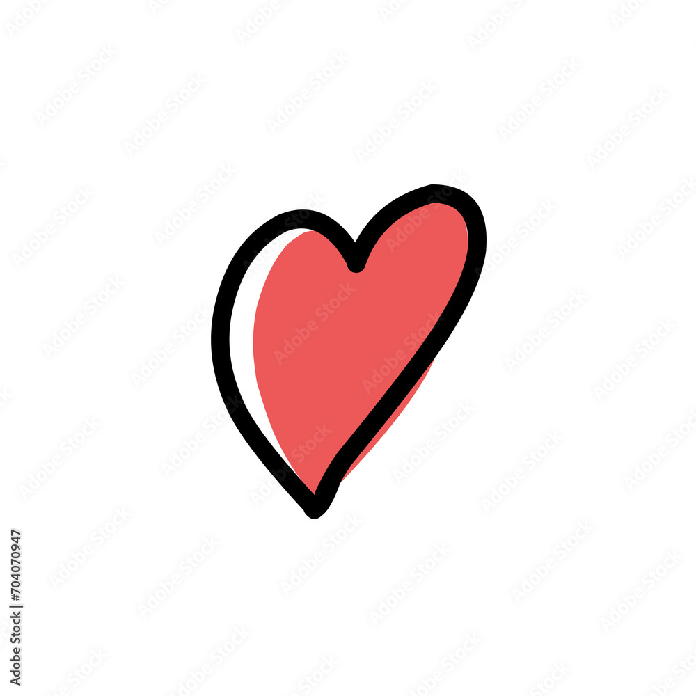 heart symbol icon, cute pink heart clip art
