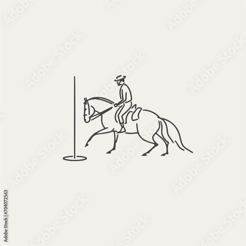 Working equitation icon isolated on background