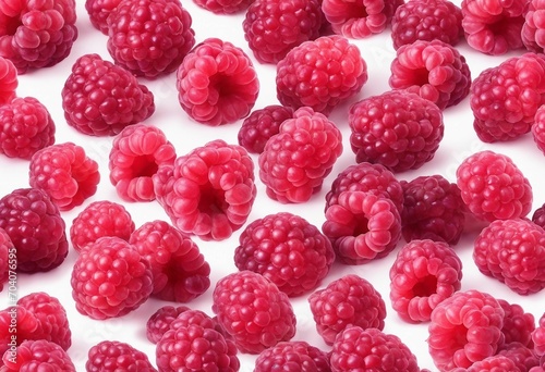 Ripe raspberry on white background watercolor illustration