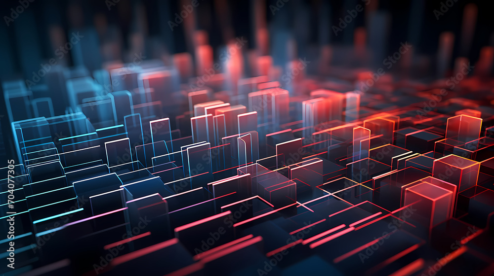 Obraz premium Technology abstract graphic poster web page PPT background, technology background