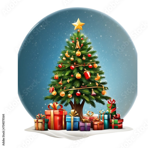 christmas tree with gifts