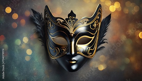 black venetian carnival mask background