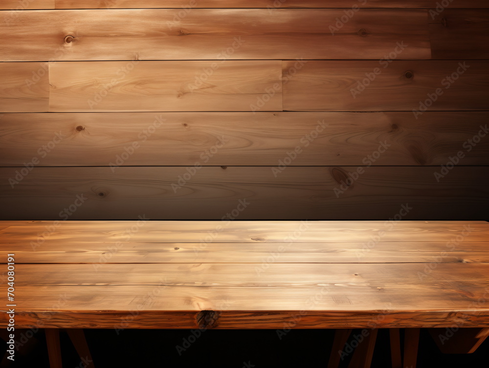 Rustic wooden table with a dark background Rustic wooden table with a dark background