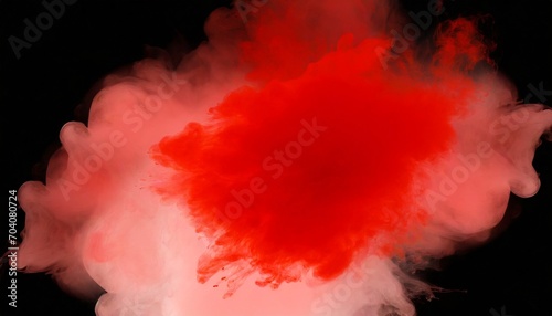 ink red color smoke blot on png abstract background