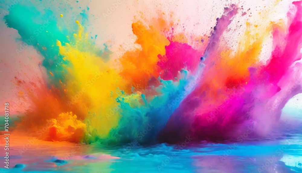 paint splash 8k colorful desktop wallpaper - obrazy, fototapety, plakaty 