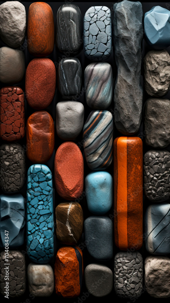 Geological Palette: A Generative AI Rendering of Multicolored Stones Geological Palette: A Generative AI Rendering of Multicolored Stones