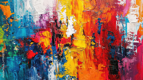 Expressive Palette  Wall Art with Vibrant Strokes