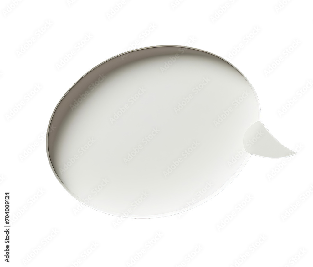 White Plate with Speech Bubble Cut Out