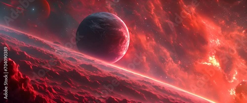 Orbiting planets illuminated by a red supergiant