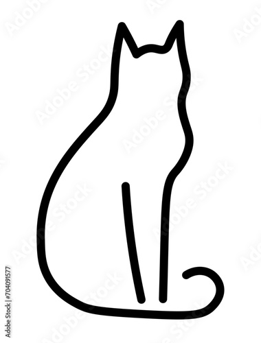Minimalistyczny kot kształt