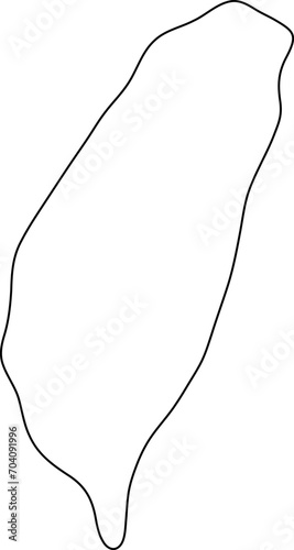 Map of Taiwan. Country map outline vector illustration