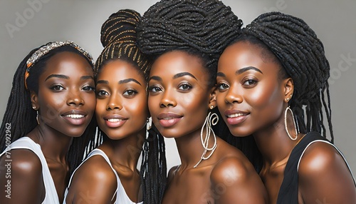 Group of beautiful black women