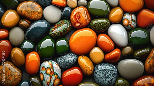 Glossy stones background