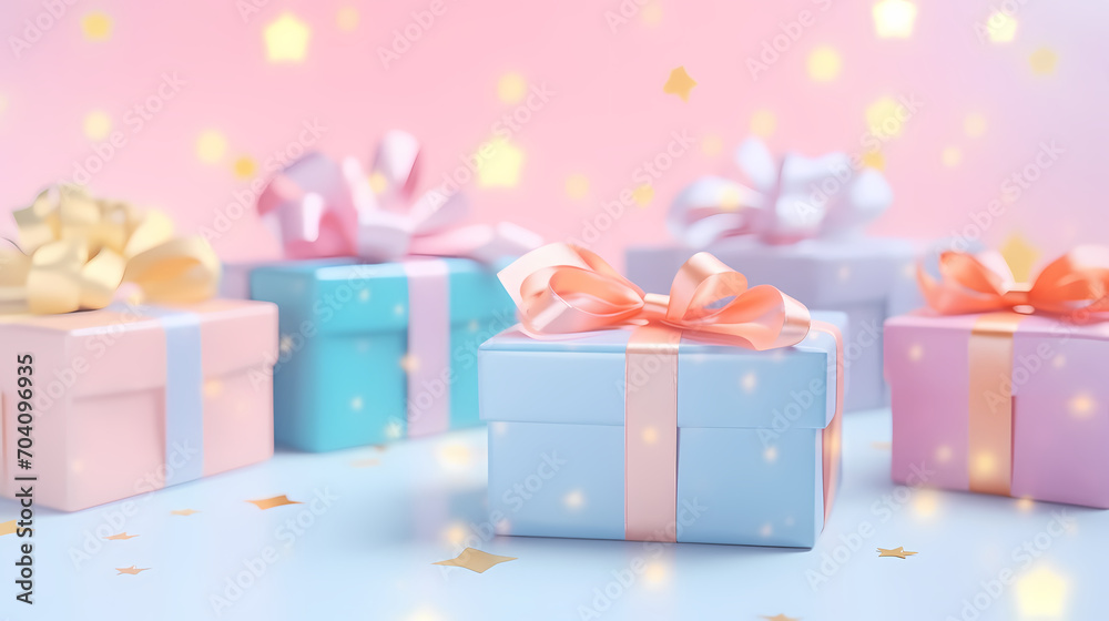 Obraz premium Holiday party background, New Year, birthday, celebration, Christmas background with blank copy space