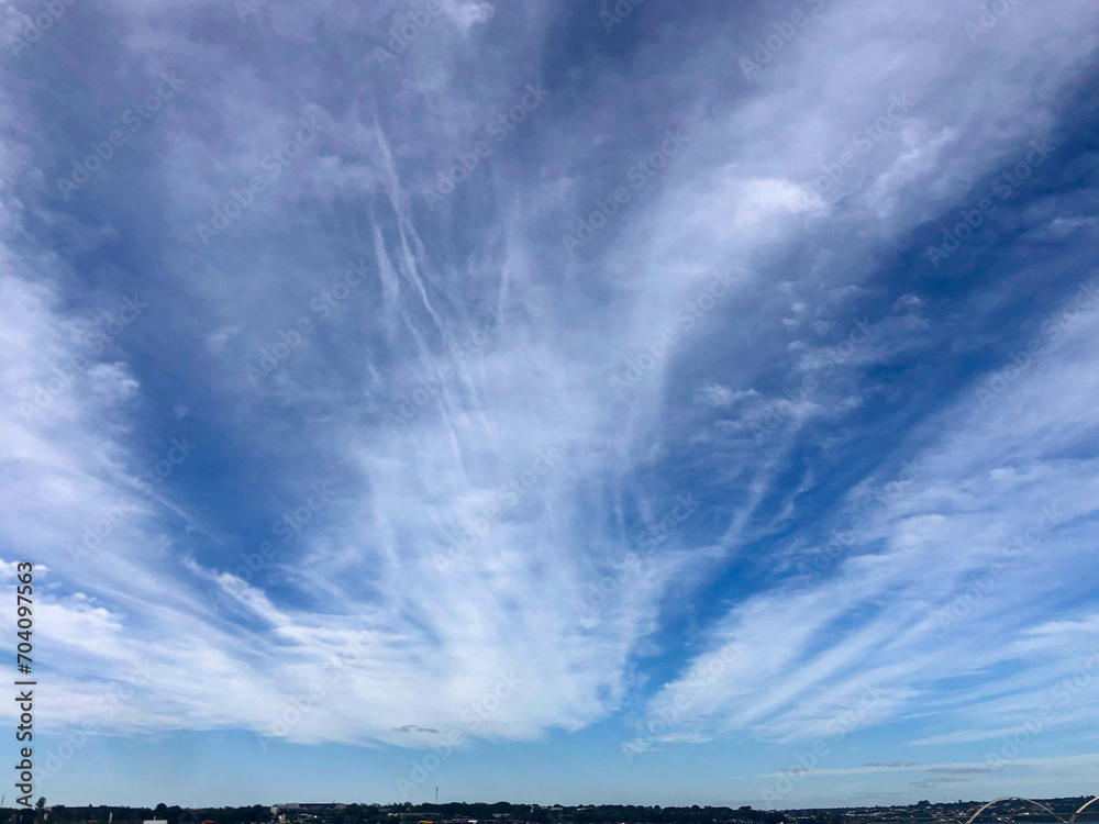 Sky with beautiful clouds and blue sky background Sky with beautiful clouds and blue sky background