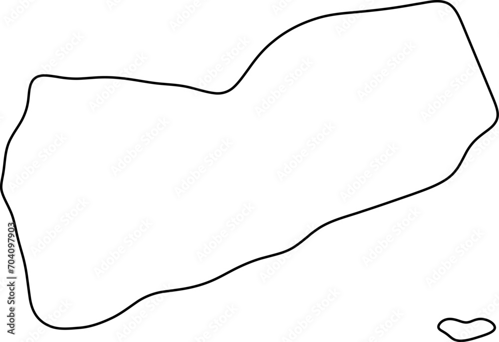Map of Yemen. Country map outline vector illustration Map of Yemen. Country map outline vector illustration