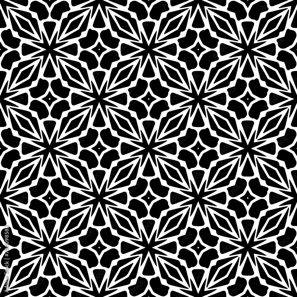 Monochrome pattern, Abstract texture for fabric print, card, table cloth, furniture, banner, cover, invitation, decoration, wrapping.seamless repeating pattern.Black and white color. Monochrome pattern, Abstract texture for fabric print, card, table cloth, furniture, banner, cover, invitation, decoration, wrapping.seamless repeating pattern.Black and white color.
