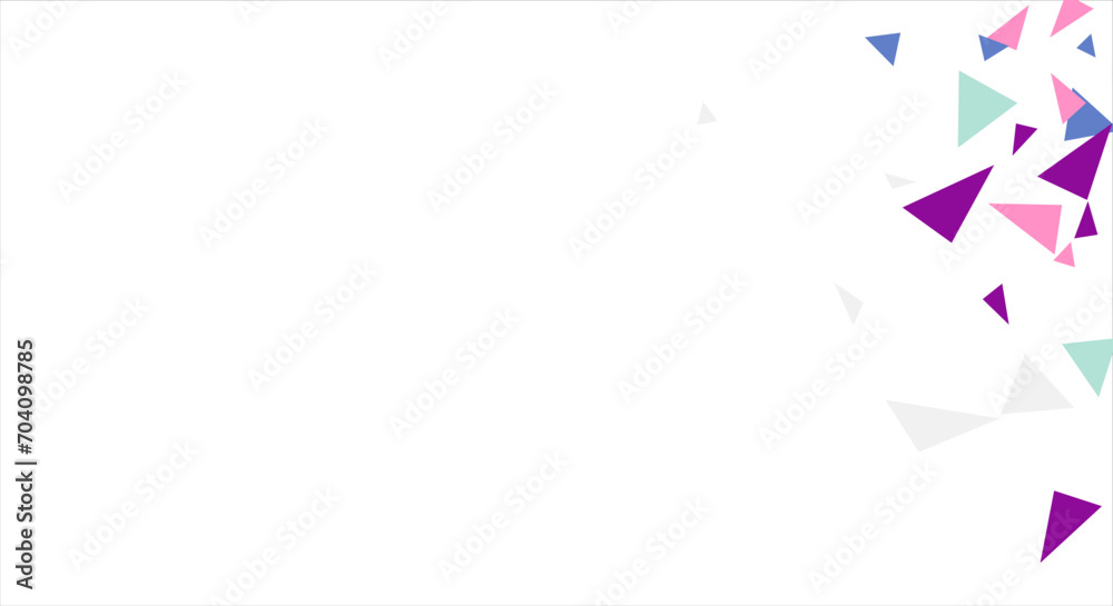 Frame of colored triangles abstract geometric pattern. Can be used as poster, banner, border, background, wallpaper, card, print, web. Vector illustration.